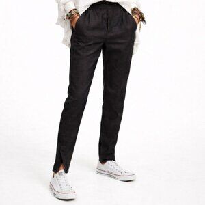 Nili Lotan Chelsea Jet Black Tailored Fit Elastic Waist Vent Hem Pants Size 2